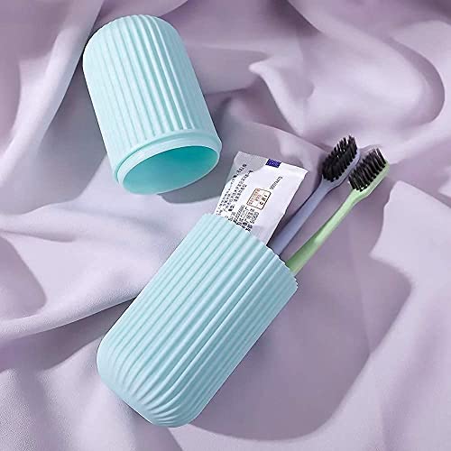 MAPPERZ Capsule Shape Travel Accessories Holder/Toothbrush Toothpaste Case Holder Portable Toothbrush Storage Plastic Toothbrush Holder - Multicolor (2)