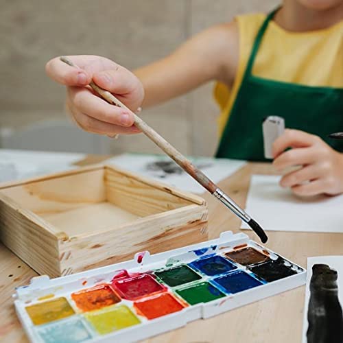 MAPPERZ Brown Art Brush Set/ Acrylic Painting Artist Paint Brushes - Pack of 12 (Brown)