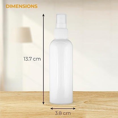 MAPPERZ Plastic Pump Bottle Spray Dispenser, Clear Empty Fine Mist Plastic Mini Travel Cylindrical Bottle, Portable Refillable Makeup Sprayer Containers for Perfume, Liquids, Aromatherapy, White, 1Pc