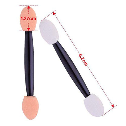 MAPPERZ Professional Double Sided Sponge Eyeshadow Applicator Brush Oval Shape Sponge Applicator (Pack OF 12)