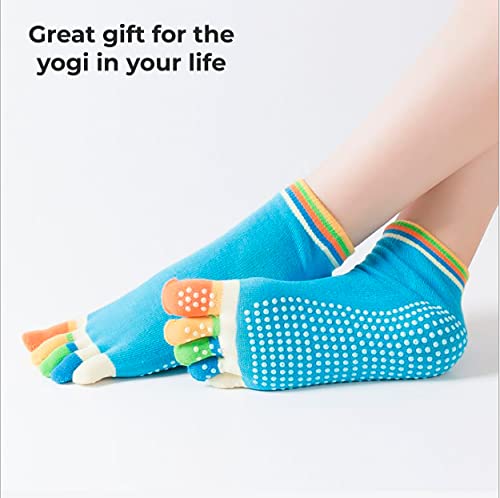 MAPPERZ Non Slip Yoga Socks, Anti-Skid Grip Pilates, Barre, Random Color