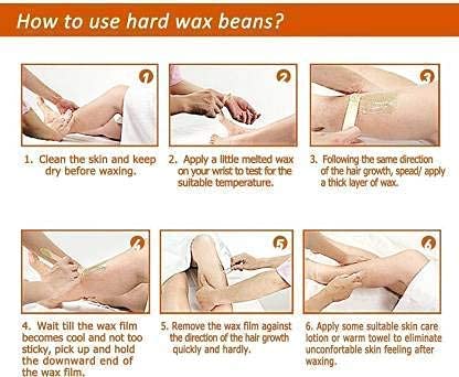 MAPPERZ Hard Wax Beans Hair Removal/ Painless Brazilian Wax for Full Body/ Multi Colors Wax for Facial, Brazilian Bikini, Underarms, Back, Chest, Legs- Pearl Beads