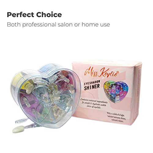 MAPPERZ Professional Heart Shape Eyeshadow Shiner Palette 12 Colors with silky shine last for all day long, combo eyeshadow powder paletter - (Multicolor)