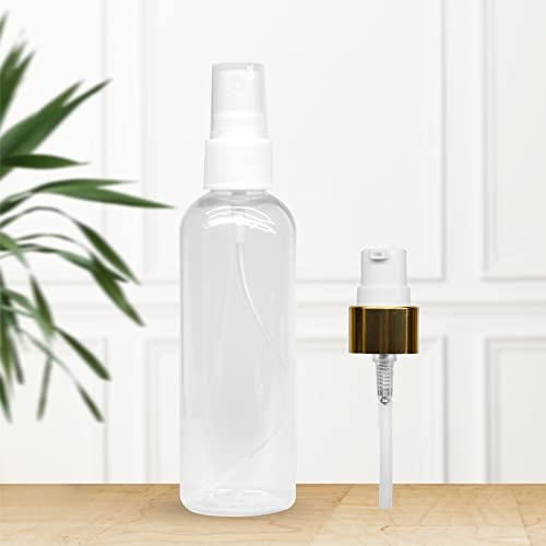 MAPPERZ Plastic Pump Bottle Dispenser, with Plastic Pump Bottle Spray, Cylindrical Shampoo Lotion Massage Oil, Liquid Soap, Hand Pump Bottle, Durable Refillable Empty Containers 100ml, PC- 1