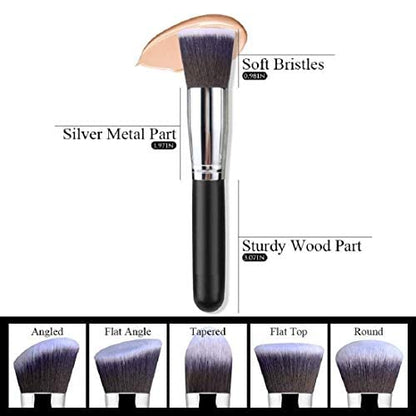 MAPPERZ Foundation brush | makeup sponges | Beauty Liquid Foundation Blend Artificial Persian Hair Blush Brush and Water Drop Shape Powder Sponge Puff Makeup Set (Multicolour) pack of 1