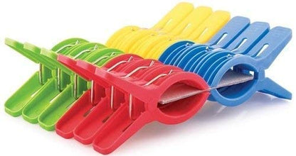 MAPPERZ Heavy Duty Cloth Hanging Clips/ Cloth Peg for Cloth Drying - Multicolor (Set of 12)