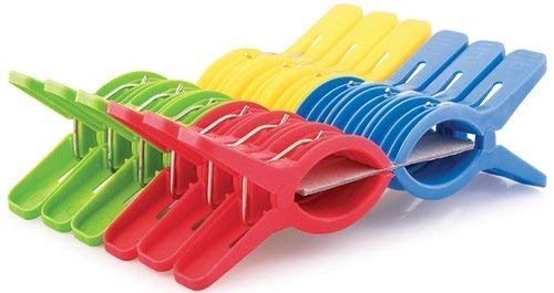 MAPPERZ Heavy Duty Cloth Hanging Clips/ Cloth Peg for Cloth Drying - Multicolor (Set of 12)