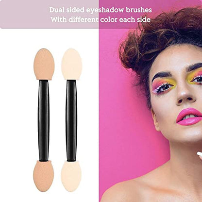 MAPPERZ Professional Double Sided Sponge Eyeshadow Applicator Brush Oval Shape Sponge Applicator (Pack OF 12)
