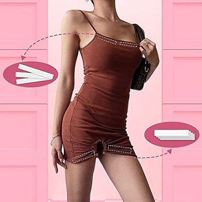 MAPPERZ Double Sided Magic Stickers Tape, One-off Body Clothing, Bra Strip Tape, Clothes Dress, Bra Skin, Bikini, Tape For Shirt Gap, fashion dressing Tape, Transparent Color, Pack Of 3(108 Tapes)