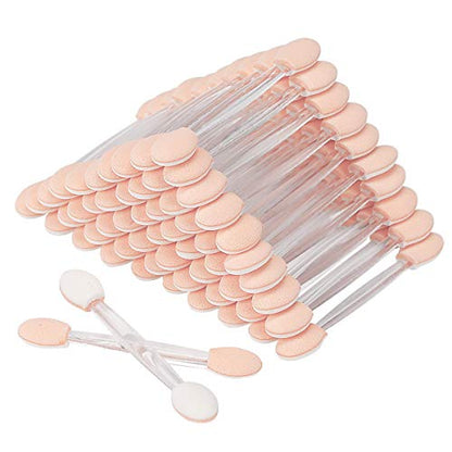 MAPPERZ Eyeshadow Applicators, 12 pcs Eyeshadow Applicator Double Sided Eye Makeup Applicators Short Sponge Eyeshadow Applicator for Women Girls, Transparent, Pack Of 12
