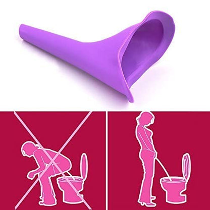 MAPPERZ Multicolor-Stand and Pee Reusable Portable Urinal Funnel for Women - Pack of 1