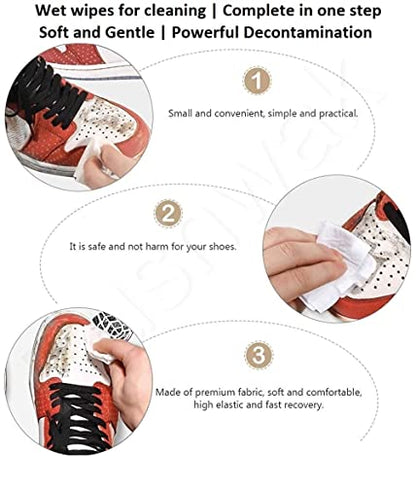 MAPPERZ Shoes Wipes Instant Shoe Cleaner Wipes Quick Sneaker Dirt Remover Disposable Cleaning Kit