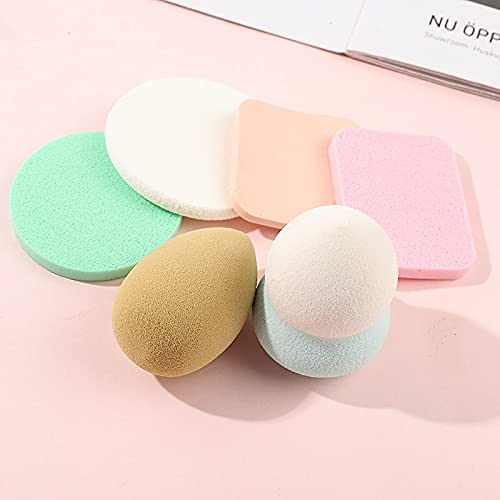 MAPPERZ Makeup Cotton Pad Applicator Sponge Blender Face Powder/Fashion Beauty Care - Pack of 6 (Multicolor)