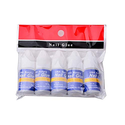 MAPPERZ Artificial Nail Glue for Fake Nails/Professional Nail Art Glue Manicure Tool For Fake False Nails (SET OF 5)