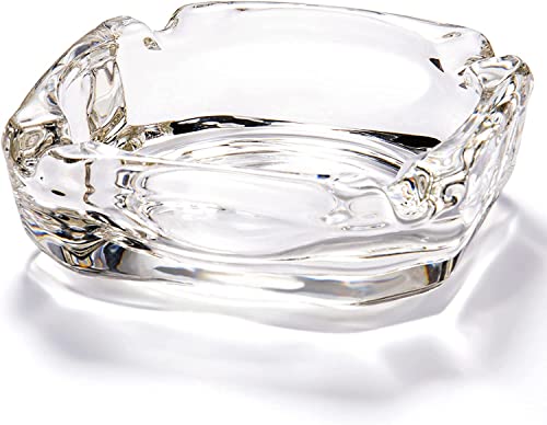 MAPPERZ Glass Ashtray Round Glass Ash Tray for Smoking for Home Ashtray for Cigarette Stylish Ashtray for Home Car Ashtray