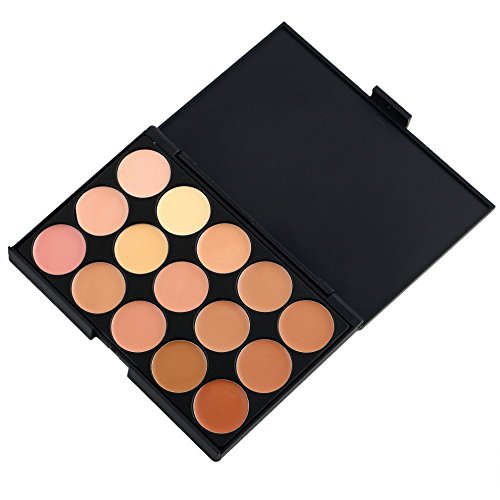 Mapperz 15 Shades Highlighter Concealer and Contour Palette Contour Powder as Used Bronzer- (Multi)