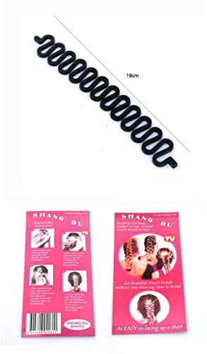 MAPPERZ French Hair Styling Clip Stick Bun Maker Braid Tool Hair Accessories Twist Plait Hair Braiding Tool - Black