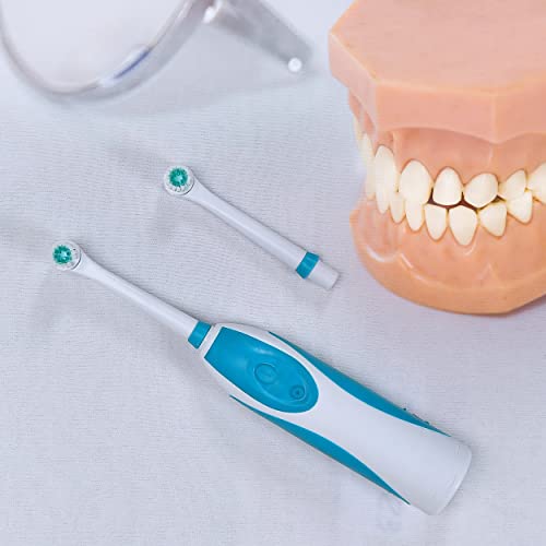 MAPPERZ Ultra Whitening Protective Expert Clean Rotate Electric Toothbrush With 1 Extra Brush Head for Adults & Kids, Soft Bristle for Deep Clean, AA Battery Powered(not Included), 1Pc