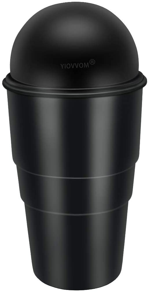 MAPPERZ Small Mini Trash Bin Car Trash Garbage Can for Car Office Home/ Car Mini Trash Plastic Ash Bin - Black