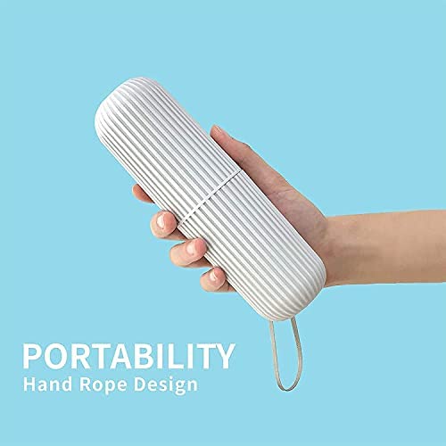 MAPPERZ Capsule Shape Travel Toothbrush Toothpaste Case Holder Portable Toothbrush Storage Plastic Toothbrush Holder - Multicolor (1)