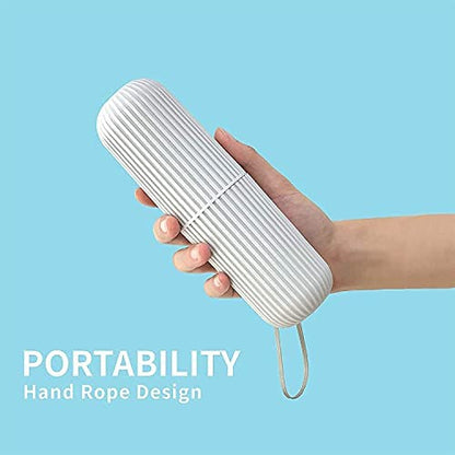 MAPPERZ Capsule Shape Travel Toothbrush Toothpaste Case Holder Portable Toothbrush Storage Plastic Toothbrush Holder - Multicolor (1)