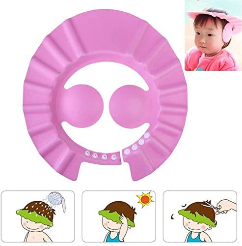 MAPPERZ Adjustable Bathing Baby Shower Hair Wash Cap/ Baby Bath Shower Protection Cap for Eyes And Ear (Pack of 2)