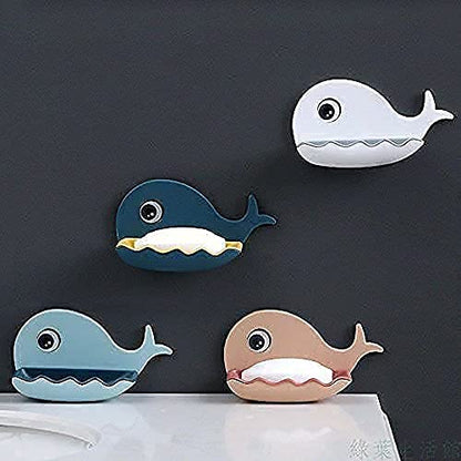 MAPPERZ Soap Holder Self Adhesive Wall Mounted Soap Sponge Holder Plastic Storage Suitable for Shower, Bathroom, Kitchen Sink, Random Color, Pack of 1