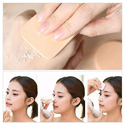MAPPERZ Makeup Cotton Pad Applicator Sponge Blender Face Powder/Fashion Beauty Care - Pack of 6 (Multicolor)