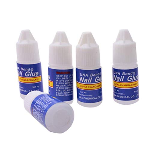 MAPPERZ Artificial Nail Glue for Fake Nails/Professional Nail Art Glue Manicure Tool For Fake/False Nails (SET OF 5) x3g