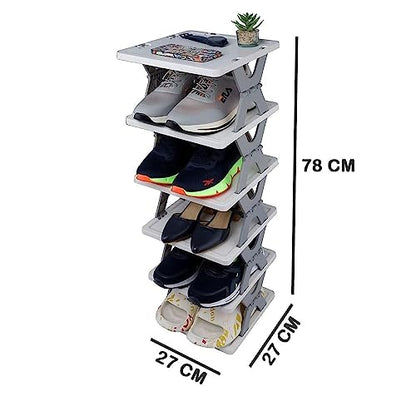 MAPPERZ Shoe Rack Storage Organizer for Bedroom Entryway Space Saver Adjustable shelf Slots Tower Rack for Footwear, Sandles, Slippers