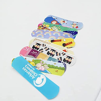 MAPPERZ Self Adhesive Non Toxic Printed Bandage | Cute Printed Cartoon Waterproof Band Emergency Bandage Kit For Kids/Children, Pack Of 20