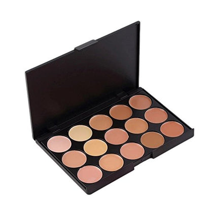 Mapperz 15 Shades Highlighter Concealer and Contour Palette Contour Powder as Used Bronzer- (Multi)