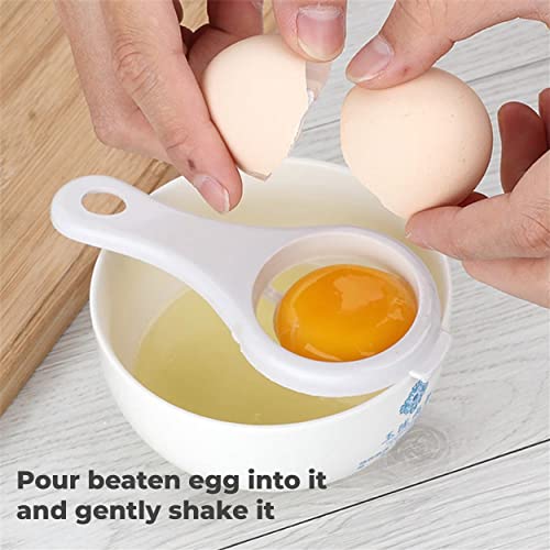 MAPPERZ Re-usable Egg Separator Egg Yolk Separator Egg Yolk Separator Egg White Separator Plastic- (White)