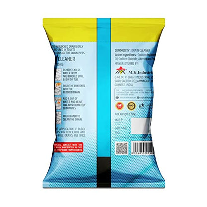 MAPPERZ Drain Cleaner Powder/Removes Clogs And Blockages In Washbasin, Toilet, Bathroom,Sinks, Pipes (50 g, Pack Of 6)