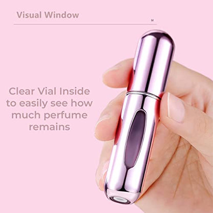 MAPPERZ Pocket Sized Perfume Bottle Mini Travel Perfume Atomizer | Easy Refill Aluminum Perfume Bottles With Pump Sprayer - Pack Of 1, 5 milliliter