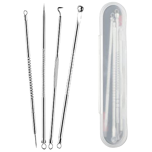 Mapperz Blackhead Acne Removal Needle Kit 4 Pcs [Cleaning Tool Blemish Pimple Comedone for Women and Men 1