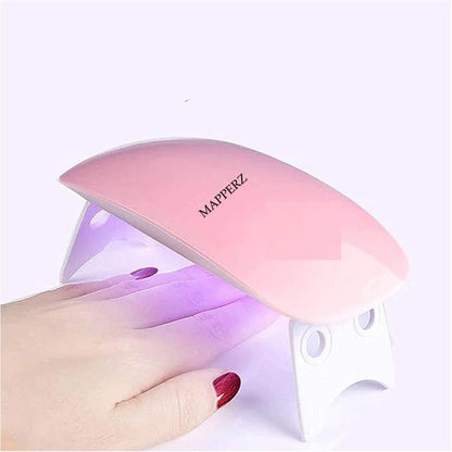 MAPPERZ UV Nail Polish Dryer 6W Foldable Nail Curing LED Lamp Portable Light For All Kind Of Nail Paints (MultiColor)