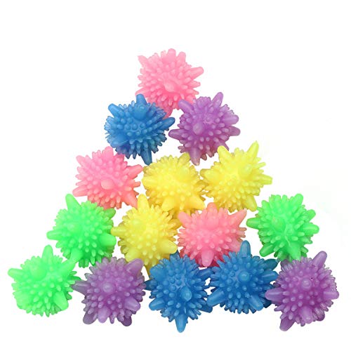 MAPPERZ Washer Balls, Reusable Tangle-Free, Eco-Friendly Laundry Scrubbing Lint Catcher Balls, Solid Colorful Washing Balls, Enhance Machine Cleaning Power, Unique Shape Allows Better Clean,Pack Of 15