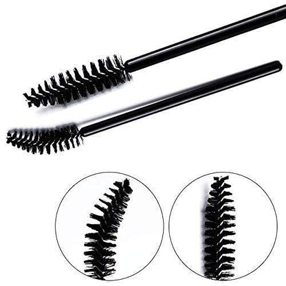 MAPPERZ Disposable Mascara Eyelash Wands Brush for Eyelash Extension Eyebrow and Makeup Color/Makeup Brush, Mascara Brushes Wands, Black, Pack of 15
