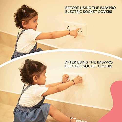 MAPPERZ Electric Socket Cover Guard for Child Proofing/Socket Plug Protector for Baby Safety, Difficult for Toddler to Remove, Prevent Your Children from Shock Accidents (Pack of 12)