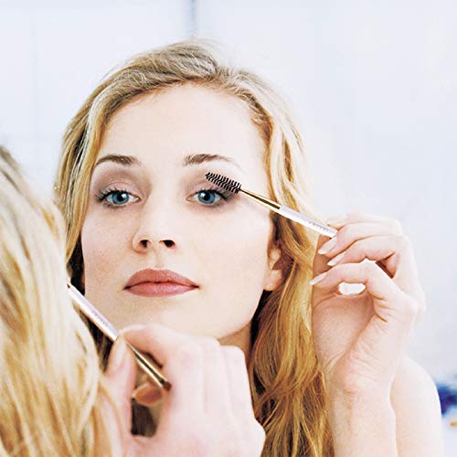 Duo Eyebrow Brush, Professional Tool, Angled Eye Brow Brush and Spoolie Brush