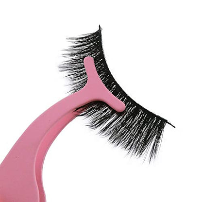 MAPPERZ Stainless Steel False Eyelashes Extension Applicator Tool Fish Tail Clip Auxiliary Clip Tweezers Nipper Tool