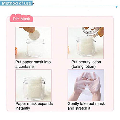 Mapperz Compressed Facial Lotion Tissue Paper DIY Home Spa Coin Face Mask | Compressed Facial Whitening Tablet Face Mask Sheet for Women and Girl (pack of 10)