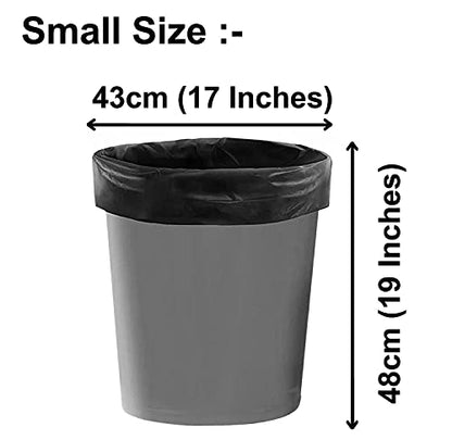 MAPPERZ Plastic Disposable Garbage Dustbin Bags Pack of 5 (Small, Black)