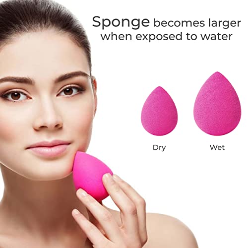 MAPPERZ Beauty Blender Sponge Set With Storage Box Makeup Sponge Puff For Foundation Blender with Egg Case and 1 Holder, Flawless for Cream, Powder and Liquid (8PCS,)