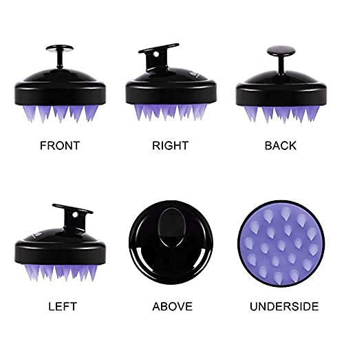 Mapperz Hair Scalp Massager Shampoo Brush |Hair Washing Brush Silicone Head Body Massager Brush Hairbrush Hair Washing Massager Brush for Myofascial, Manual, Black