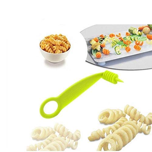 MAPPERZ Kitchen Plastic Vegetables Spiral Cutter Spiral Knife Spiral Screw Slicer - Multicolor
