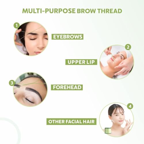 MAPPERZ THREADING THREAD Organic Eyebrow Hair Remover Cotton Threading Facial Hair Remover eyebrow makeup acial dermaplaning hair removal epilator tool (RANDOM)