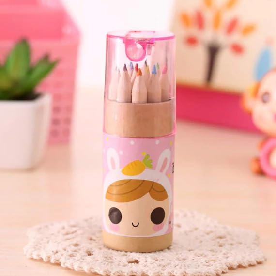 MAPPERZ Pencil Colors 12 Shades Color Pencil with Sharpener For Kids Drawing Artist Beginners Stationary Gift