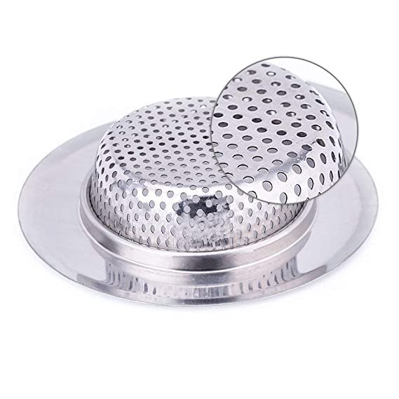 MAPPERZ Non Stick Stainless Steel Sink Strainer Kitchen Drain Basin Basket Filter Stopper Drainer/ Jali